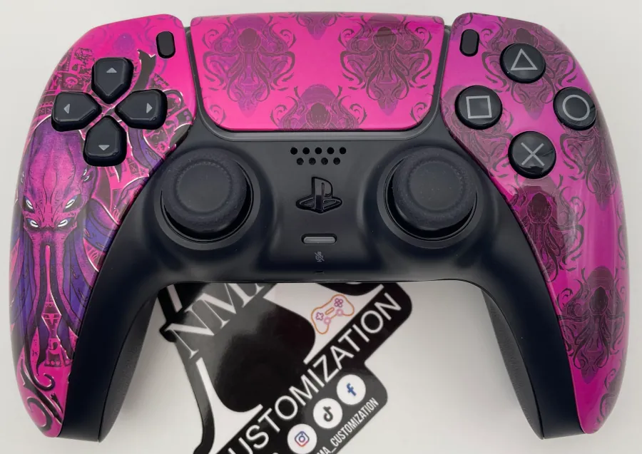 DUALSENSE PLAYSTATION 5 / PC CUSTOM "PURPLE OCTOPUS" + KIT TRIGGER-BUMPER (RAPID FIRE)