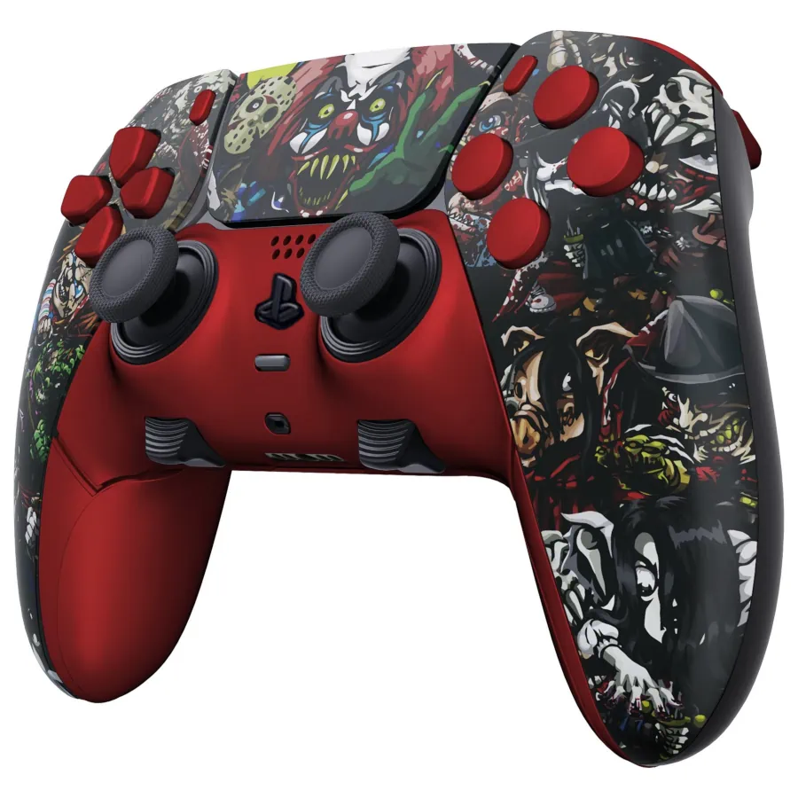 DUALSENSE EDGE PS5 / PC FULL CUSTOM“SCARY PARTY” –  KIT TASTI CUSTOM