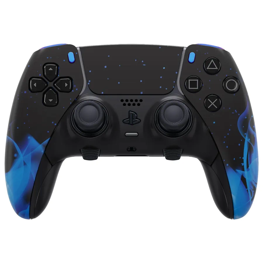 DUALSENSE EDGE PS5 / PC FULL CUSTOM"BLU FLAME" - KIT TASTI ORIGINALI