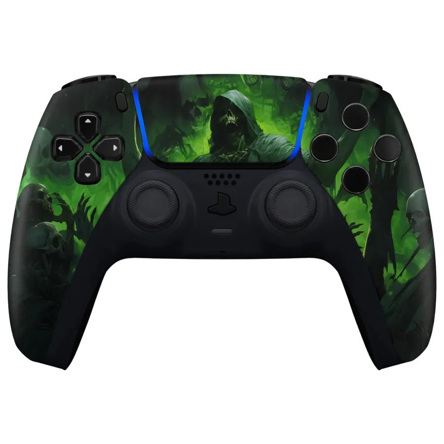 DUALSENSE PLAYSTATION 5 / PC CUSTOM “HALLOWEEN  PARTY” CON KIT TRIGGER + BUMPER RAPID FIRE
