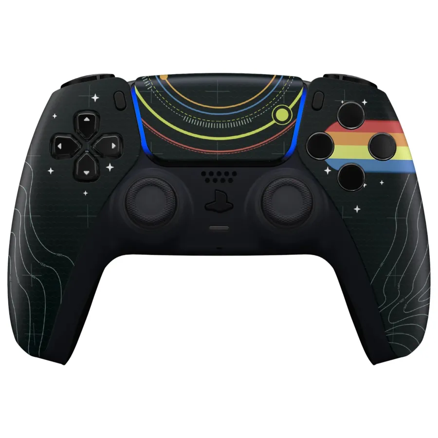 DUALSENSE PLAYSTATION 5 / PC CUSTOM “STARS EXPLORER" CON KIT TRIGGER + BUMPER RAPID FIRE