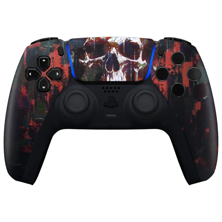 DUALSENSE PLAYSTATION 5 / PC CUSTOM "SKULL CANDY" CON KIT TRIGGER + BUMPER RAPID FIRE