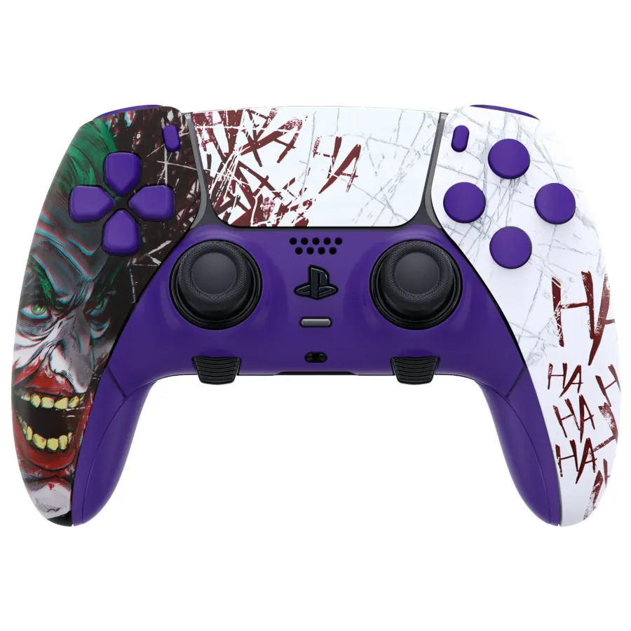 DUALSENSE EDGE PS5 / PC FULL CUSTOM “JOKER HAHAHA” – KIT TASTI CUSTOM VIOLA