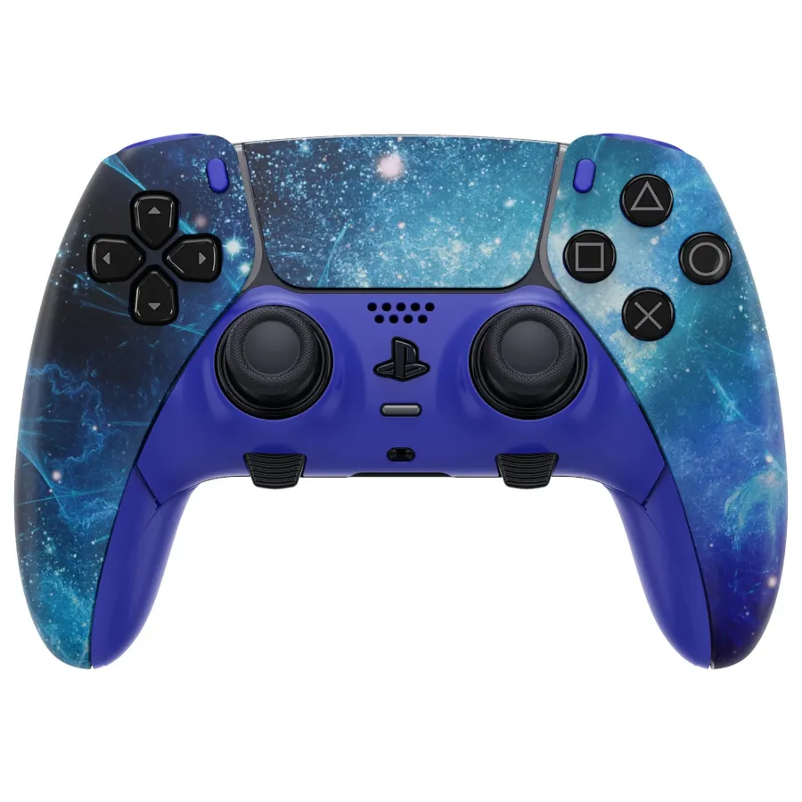 DUALSENSE EDGE PS5 / PC FULL CUSTOM “NEBULA BLU” – KIT TASTI ORIGINALI