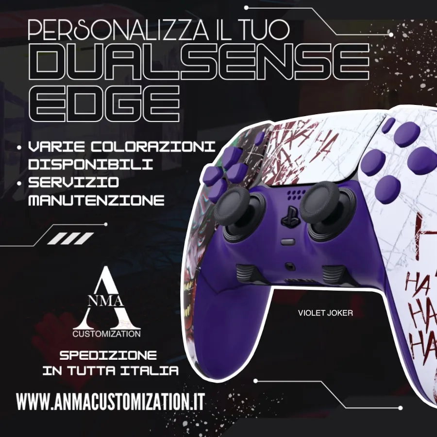 SERVIZIO DI MANUTENZIONE SUL DISPOSITIVO DEL CLIENTE - DUALSENSE EDGE - COLORAZIONE VIOLET JOKER
