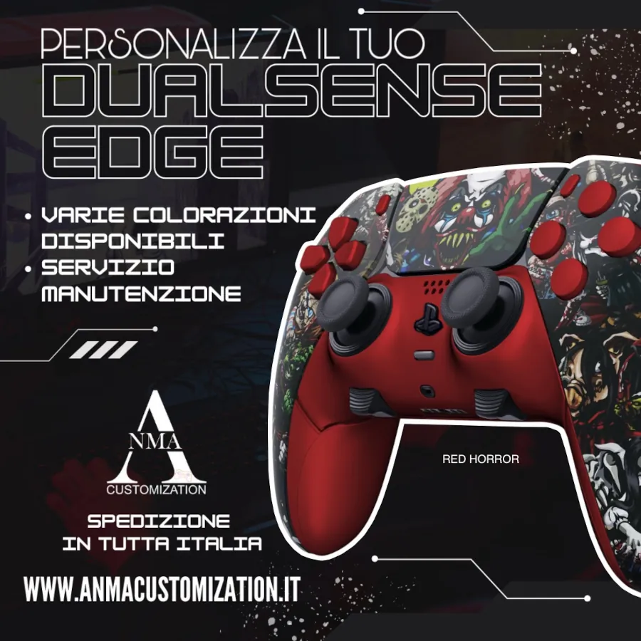SERVIZIO DI MANUTENZIONE SUL DISPOSITIVO DEL CLIENTE – DUALSENSE EDGE – COLORAZIONE RED HORROR