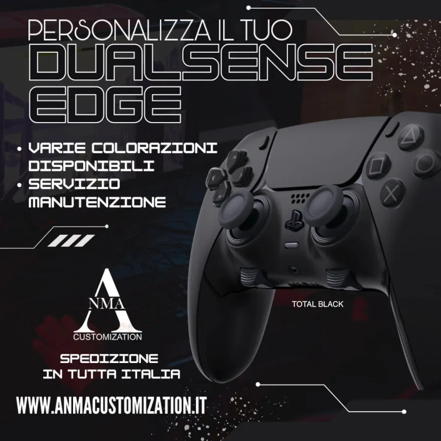 SERVIZIO DI MANUTENZIONE SUL DISPOSITIVO DEL CLIENTE – DUALSENSE EDGE – COLORAZIONE TOTAL BLACK