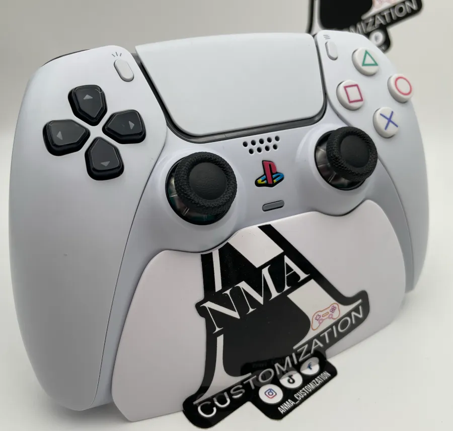 DUALSENSE PS5 / PC COLORAZIONE RETRO' TOTAL WHITE CUSTOM ANMA – KIT TASTI RETRO'