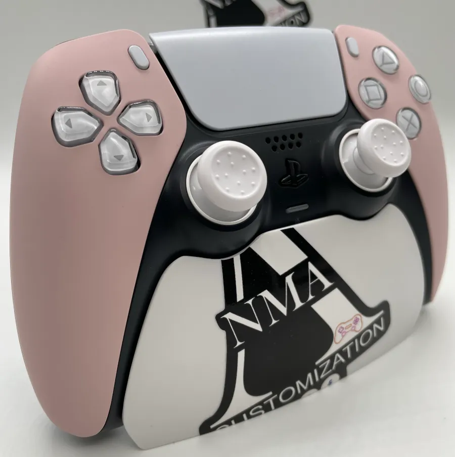 DUALSENSE PS5 / PC CUSTOM “PINK AND WHITE” – ANALOGICI INTERCAMBIABILI 3 ALTEZZE