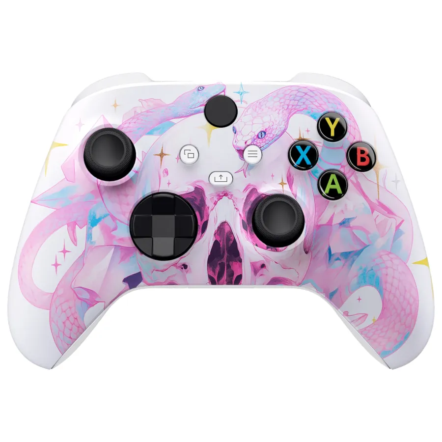 CONTROLLER XBOX / PC ORIGINALE CON CUSTOM ESTETICA “CELESTIAL SKULL” – TASTI ORIGINALI –
