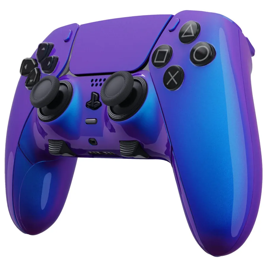 DUALSENSE EDGE PS5 / PC FULL CUSTOM “CHAMELEON PURPLE BLUE” – KIT TASTI ORIGINALE