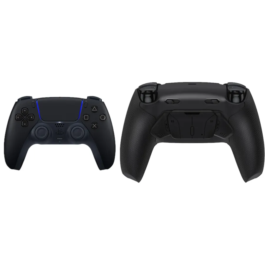 DUALSENSE PS5 / PC CUSTOM NUOVO KIT 4 TASTI REMAP CON KIT RAPID FIRE SELETTIVO (TRIGGER MOUSE) NEW DUALSENSE NERO / GRIP NERO