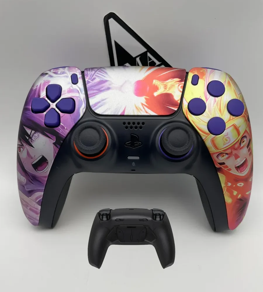 DUALSENSE PS5 / PC “NARUTO” – KIT TASTI CUSTOM – ANELLINI DECORATIVI – KIT RISE 4 REMAP CON KIT RAPID FIRE INCORPORATO