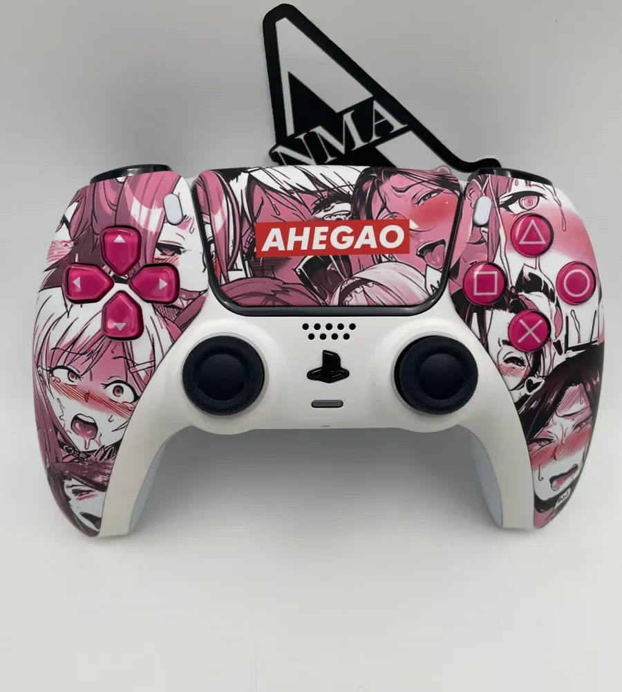 DUALSENSE PS5 / PC “HONEY GIRL” CUSTOM - KIT TASTI ROSA ORIGINALI - CONCHIGLIA FRONTALE BIANCA - SCOCCA POSTRIORE ORIGINALE